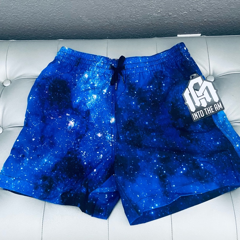 Into the AM Galaxy Swim Trunks Athletic Shorts NEW
